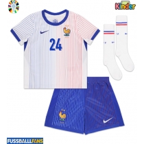 Frankreich Ibrahima Konate #24 Auswärts Trikotsatz Kinder EM 2024 Kurzarm (+ Kurze Hosen)